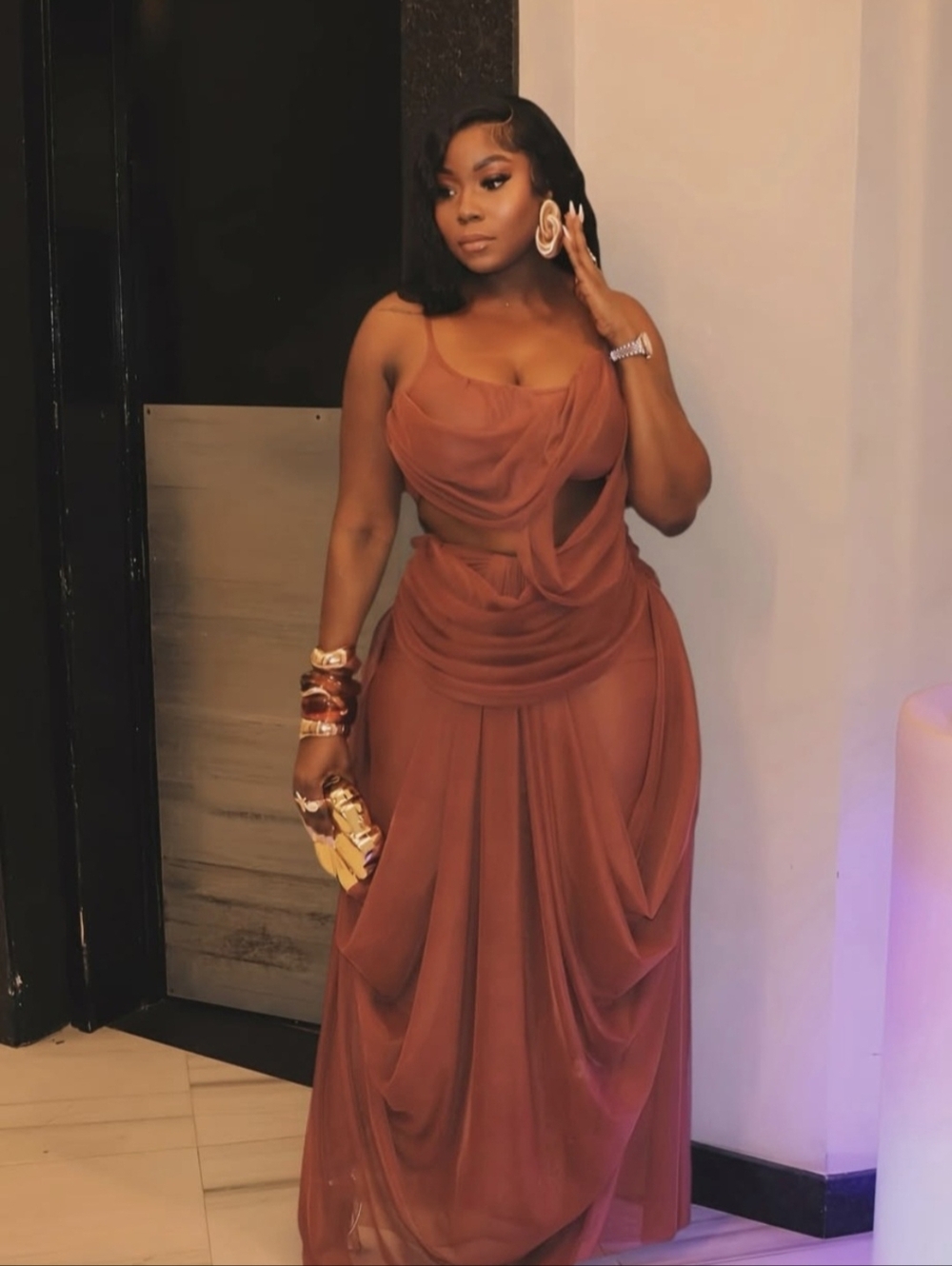 Elegant Brown Dress